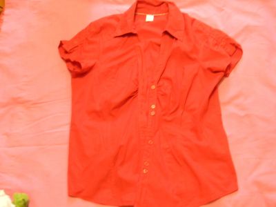 Лот: 11819726. Фото: 1. красная блузка хб.в идеальном... Блузы, рубашки