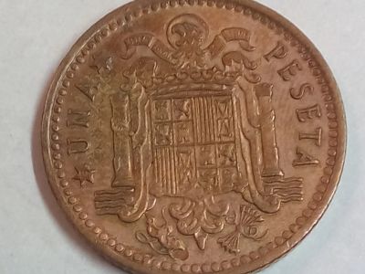 Лот: 15421408. Фото: 1. Монета Испании, 1 песета. Европа