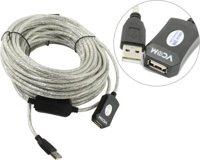 Лот: 20036085. Фото: 1. Кабель удлинительный USB2.0 Am-Af... Шлейфы, кабели, переходники
