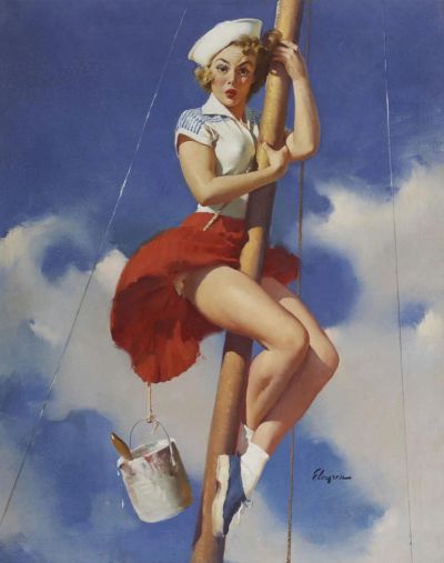 Лот: 4063154. Фото: 1. Постер (плакат) Pin-up USA # 40... Холсты чистые