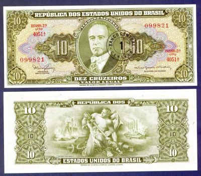 Лот: 10596372. Фото: 1. Бразилия 1 центаво 1967г на 10... Америка