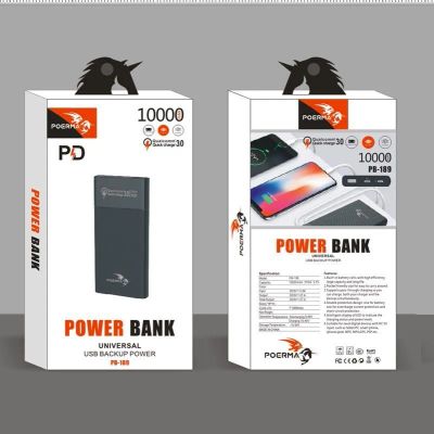 Лот: 22149888. Фото: 1. POWER BANK POERMA PB-189 PD/QC... Внешние, портативные аккумуляторы для смартфонов (Power bank)