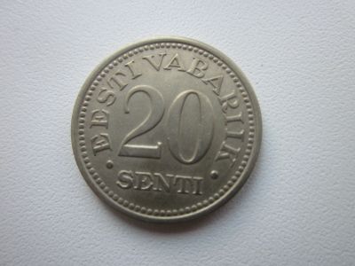 Лот: 22846960. Фото: 1. Эстония 20 сенти1935г. Страны СНГ и Балтии