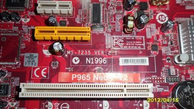 Лот: 1734680. Фото: 1. Материнская плата MSI-P965 Neo... Материнские платы