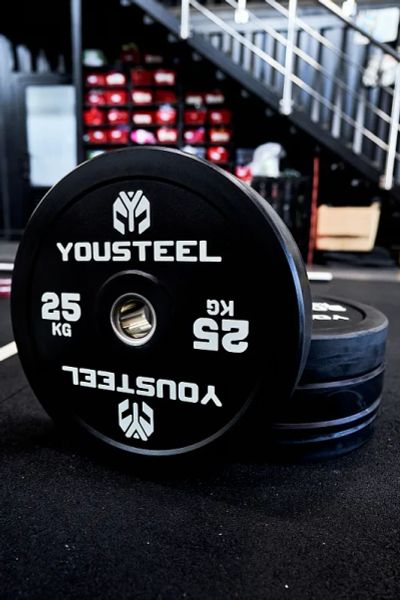 Лот: 24558006. Фото: 1. Диск EVO BUMPER PLATE 25кг YouSteel... Штанги, блины