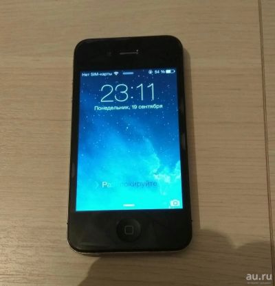 Лот: 8207049. Фото: 1. iPhone 4, Черный 32 Гб. Возможен... Смартфоны