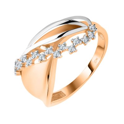 Лот: 23882308. Фото: 1. Кольцо TALANT из золота с фианитами. Кольца, перстни