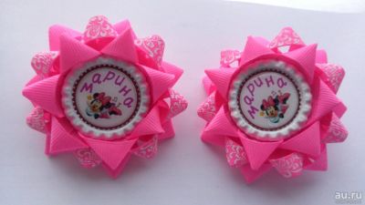 Лот: 9078998. Фото: 1. Резиночки/заколки "именные" -... Цветы из ткани
