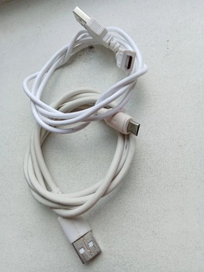 Лот: 22849733. Фото: 1. Кабель микро USB. (2 шт.). Зарядные устройства, блоки питания, адаптеры сетевые для смартфонов