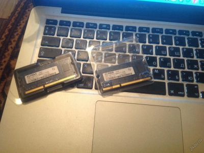 Лот: 6089614. Фото: 1. DDR3 2x2Gb от macbook pro mid... Оперативная память