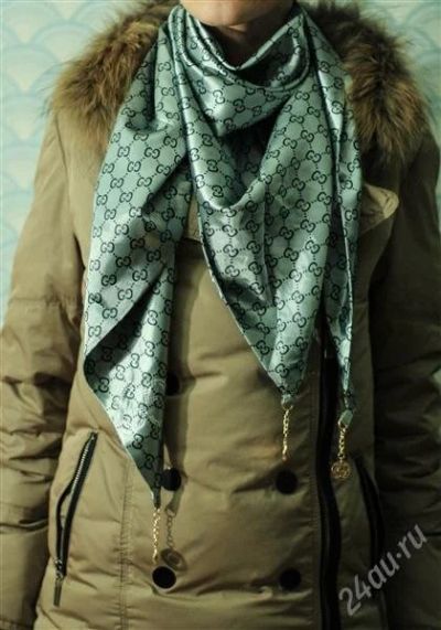 Лот: 2526464. Фото: 1. Платок Gucci шелк. Шарфы, платки