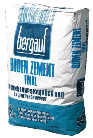 Лот: 4346454. Фото: 1. Наливной пол Bergauf boden zement... Смеси, шпатлевки, цемент
