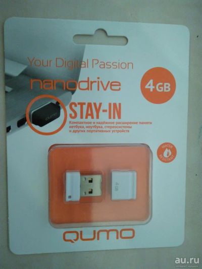 Лот: 9582136. Фото: 1. USB 2.0 4 Gb Qumo white. USB-флеш карты