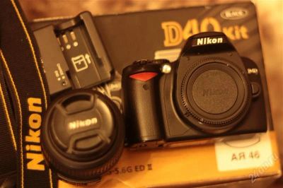 Лот: 1956971. Фото: 1. Nikon d40 + NIKON AF-S NIKKOR... Цифровые зеркальные