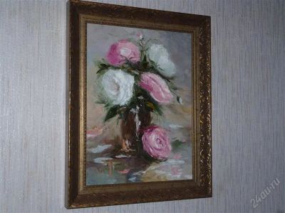 Лот: 2781198. Фото: 1. Картина "Розы 2" 30*40. Картины, гравюры