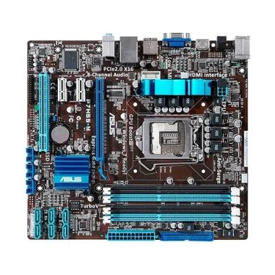 Лот: 8726176. Фото: 1. Asus P7H55-M (LGA1156, 4xDDR3... Материнские платы