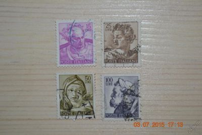 Лот: 5751471. Фото: 1. Марки Италии 1961г. Фрески, работы... Марки