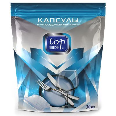 Лот: 25026426. Фото: 1. Капсулы Top House для посудомоечных... Бытовая химия