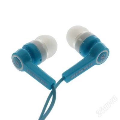 Лот: 2549453. Фото: 1. Цветные наушники Sennheiser (голубые... Наушники, гарнитуры