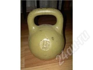 Лот: 492971. Фото: 1. Гиря 16 кг. Штанги, блины