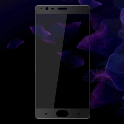 Лот: 12436719. Фото: 1. Защитное стекло OnePlus 3 Чёрное... Защитные стёкла, защитные плёнки