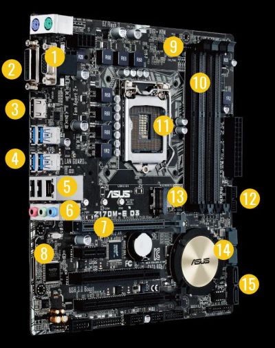 Лот: 18161374. Фото: 1. Asus Z170M-E D3. Для Инженерных... Материнские платы