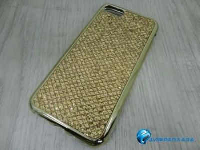 Лот: 13420064. Фото: 1. Чехол силиконовый iPhone 7 с хром... Чехлы, бамперы
