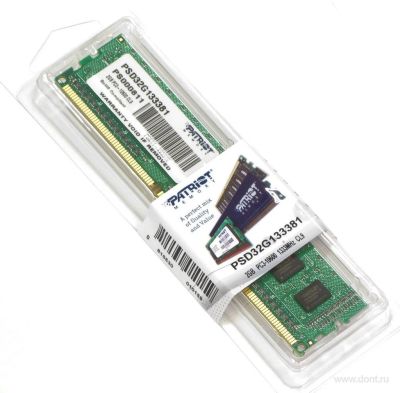 Лот: 3194979. Фото: 1. DDR3 Patriot 2Gb 1333Ghz. Оперативная память