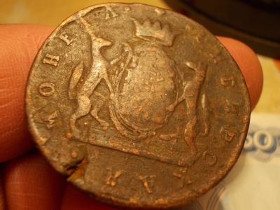 Лот: 15638774. Фото: 1. Редкий Сибирский пятак 1772 года... Россия до 1917 года