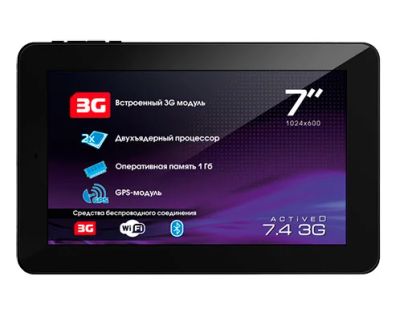 Лот: 4797053. Фото: 1. Explay ActiveD 7.4 7" 8Gb 3G black. Планшеты