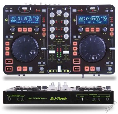 Лот: 5365260. Фото: 1. Двойной DJ USB-проигрыватель с... DJ-оборудование