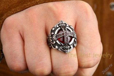 Лот: 3570721. Фото: 1. Стильное кольцо (перстень) с крестом... Кольца, перстни