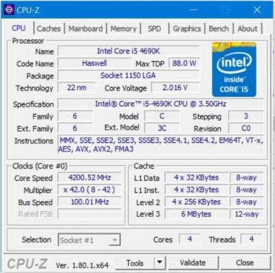 Лот: 10071562. Фото: 1. i5-4690K 4 ядра + Разгон до 5000Mhz. Процессоры