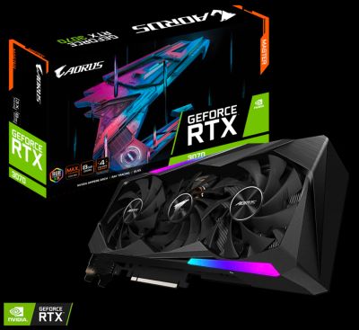 Лот: 18168175. Фото: 1. Gigabyte GeForce RTX 3070 Aorus... Видеокарты