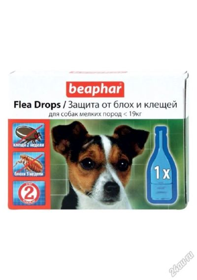 Лот: 5670531. Фото: 1. Капли Beaphar Flea Drops для собак... Косметика для животных
