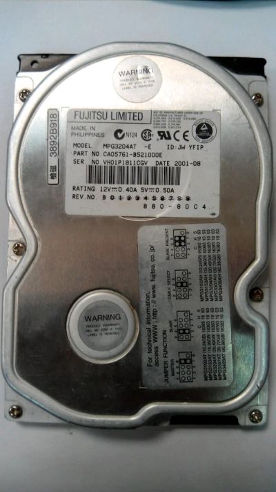 Лот: 4512481. Фото: 1. Fujitsu MPG3204AT (той самой печально... Жёсткие диски (HDD)