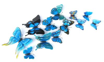 Лот: 16323554. Фото: 1. 12 шт. 3D Бабочки Наклейка на... Интерьерные наклейки