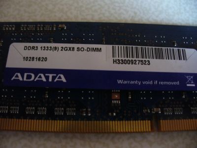 Лот: 2991704. Фото: 1. Память ADATA DDR3 2 GB. Оперативная память