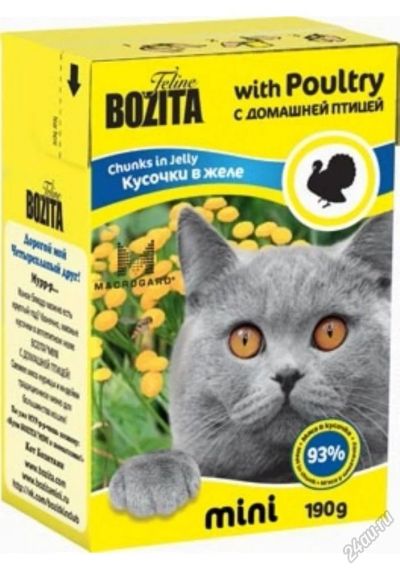 Лот: 5562158. Фото: 1. Консервы Bozita MINI для кошек... Корма