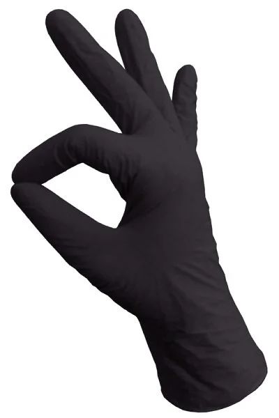 Лот: 11661107. Фото: 1. Перчатки нитриловые чёрные неопудренные... Медицинские маски, антисептики, защитные средства