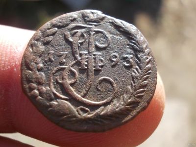 Лот: 14803918. Фото: 1. Отличная редкая Денга 1793 года... Россия до 1917 года