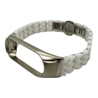 Лот: 25082510. Фото: 1. Ремешок Xiaomi Mi Band 3/4 Керамика. Смарт-часы, фитнес-браслеты, аксессуары