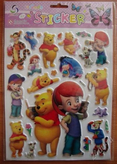 Лот: 1526839. Фото: 1. Наклейки 3D "Винни-Пух" №2. Другое (творчество)