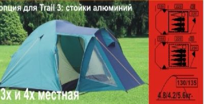 Лот: 3039643. Фото: 1. Палатка 3-4 мест. 2 слоя. 2 входа... Палатки, тенты