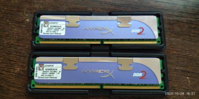 Лот: 16745016. Фото: 1. 4Gb (2 x 2Gb) DDR2-1066MHz Kingston... Оперативная память