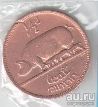Лот: 13065175. Фото: 1. Ирландия 1/2 пенни 1942 года... Великобритания и острова