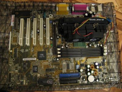 Лот: 1384807. Фото: 1. материнская плата Asus k7м slot1... Материнские платы