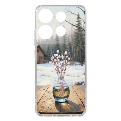 Лот: 25134787. Фото: 1. Чехол Krutoff Clear Case "Верба... Чехлы, бамперы