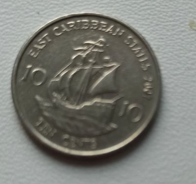 Лот: 17967785. Фото: 1. 10 центов Восточно-Карибские гос-ва. Америка