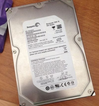 Лот: 4041710. Фото: 1. Seagate 500gb sata. Жёсткие диски (HDD)